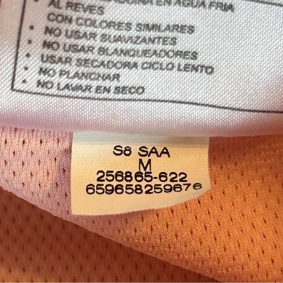 NIKE Golf FitDry Skirt Skort Size M Golfer Print Orange Coral White Stretch - Picture 11 of 13